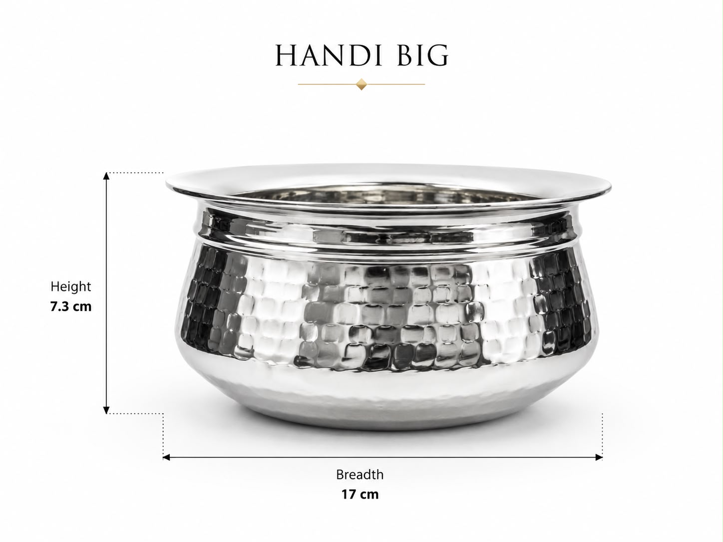 Large Hammered Handi Bowl AH-111 Moradabad